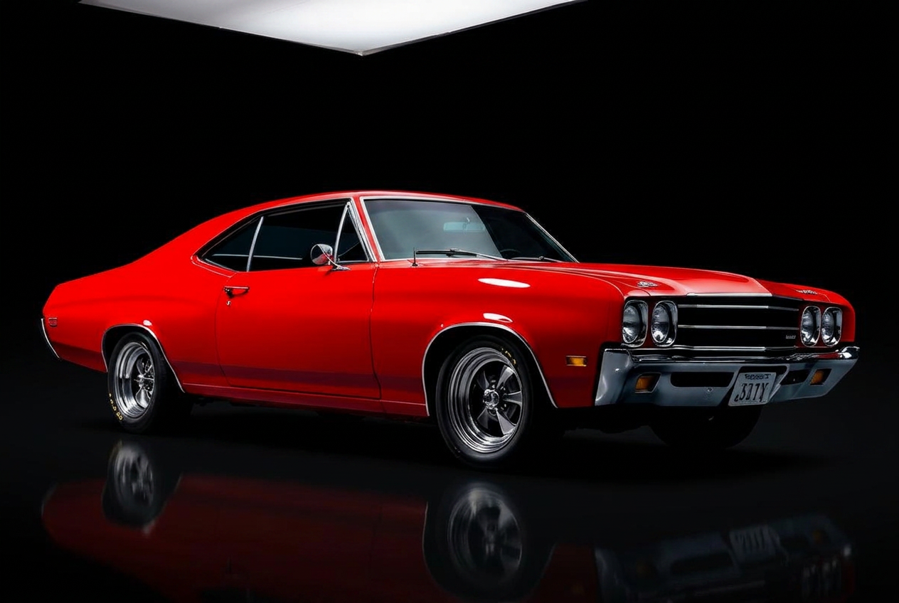 Restomod muscle car with fresh candy red paint at Cars Etc LLC in Phoenix